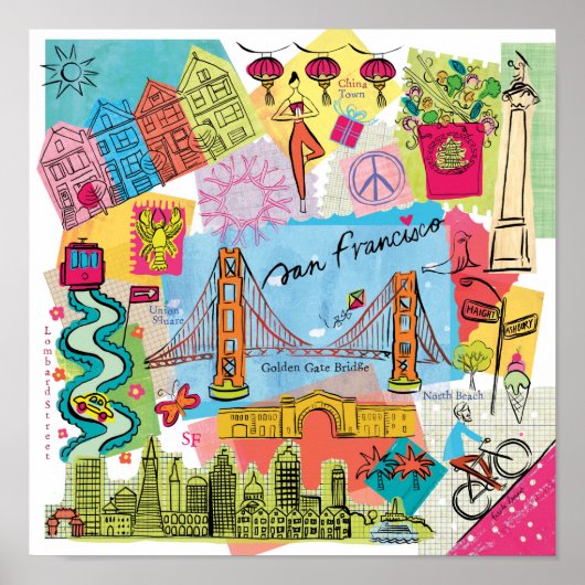 Poster San Francisco, Californie (Devant)