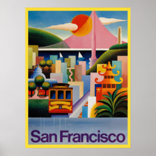 Poster San Francisco, Californie 18x24