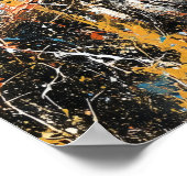 Poster San Francisco Golden Gate Abstract Drip Painting (Coin)