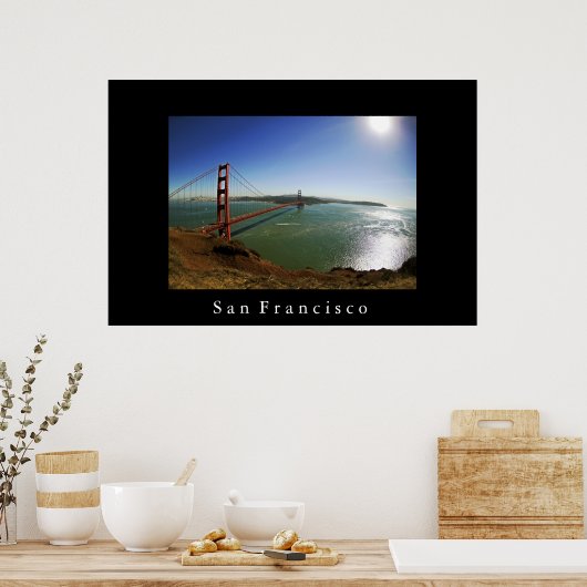 Poster San Francisco Golden Gate Bridge (Cuisine)