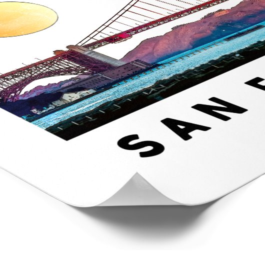 Poster San Francisco Golden Gate Bridge Architecture Art (Coin)