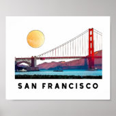 Poster San Francisco Golden Gate Bridge Architecture Art (Devant)