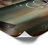 Poster San Francisco: Golden Gate City - Whimsical Art (Coin)