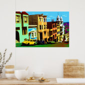 Poster San Francisco Nob Hill 69 - Pop Art Print (Cuisine)