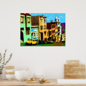 Poster San Francisco Nob Hill - Pop Art Print (Cuisine)