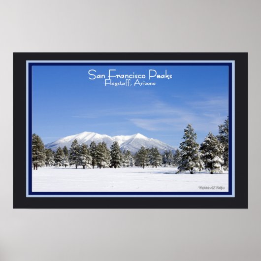 Poster San Francisco Peaks Arizona En Neige Photo (Devant)