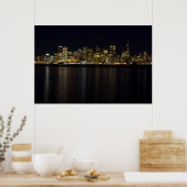 Poster San Francisco Skyline à Night Wall Art (Cuisine)