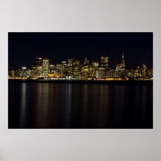 Poster San Francisco Skyline à Night Wall Art (Devant)