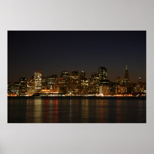 Poster San Francisco Skyline la nuit