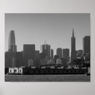 Poster San Francisco Skyline Monochrome - Photo Cityscape