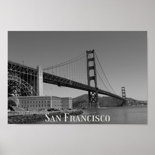 Poster San Francisco Skyline | SF Gloden Gate Bridge (Devant)