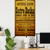 POSTER SAN FRANCISCO SUTRO BATHS OUVERT 1897 (Bureau à domicile)