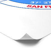 Poster San Francisco, USA, Charme Personnalisable (Coin)