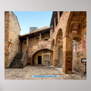 Poster San Gimignano, Toscane, Italie