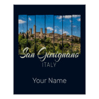 San Gimignano Toscane Italie Vinatge Vue panoramiq