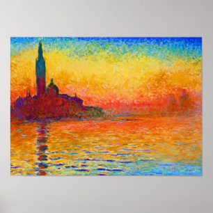 Poster San Giorgio Maggiore à Dusk par Claude Monet