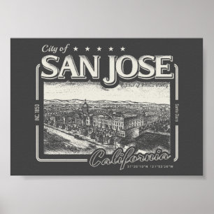 POSTER SAN JOSE CALIFORNIA VINTAGE