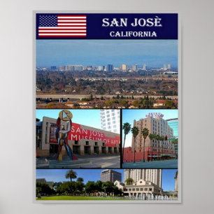 Poster San Josè - Mosaic - Californie - États-Unis -