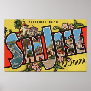 Poster San Jose, scènes 2 de lettre de CaliforniaLarge