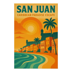POSTER SAN JUAN – PARADIS DES CARAÏBES