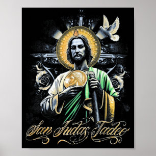 Poster San Judas Tadeo Art Religieux Saints Catholiques D