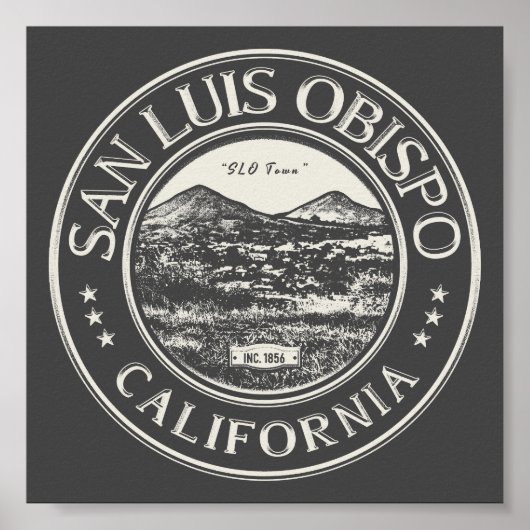 POSTER SAN LUIS OBISPO CALIFORNIE (Devant)