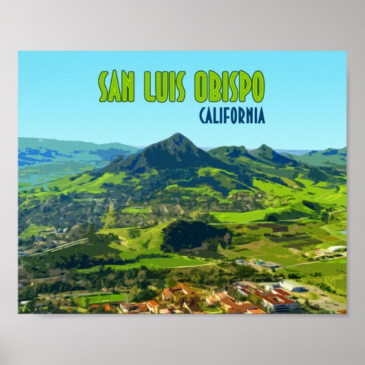 Poster San Luis Obispo Californie Vintage (Devant)
