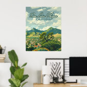 Poster San Luis Obispo SLO California Central Coast Retro (Bureau à domicile)