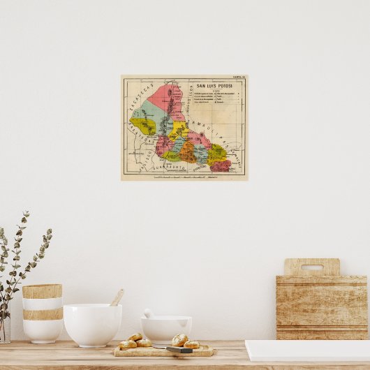 Poster San Luis Potosi, Mexique (Cuisine)