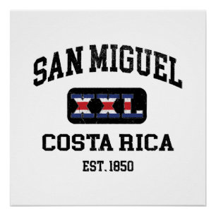 Poster San Miguel, Costa Rica - XXL Athletic