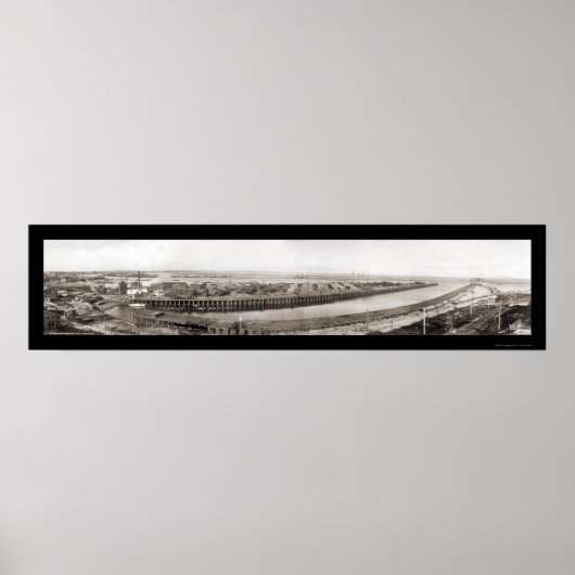 Poster San Pedro CA Lumber Co Photo 1909 (Devant)