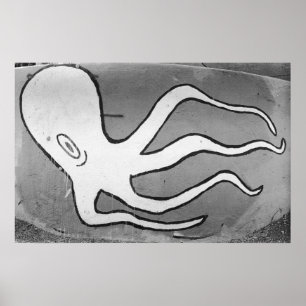 Poster San Pedro Octopus Street Art