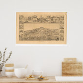 Poster San Rafael, CA. Carte panoramique (1576A) (Cuisine)