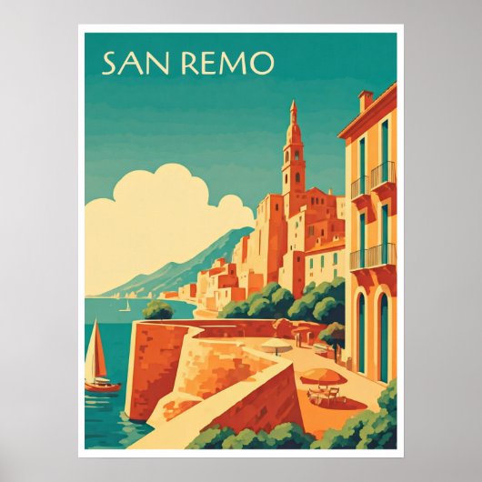 Poster San Remo baisé au soleil (Devant)
