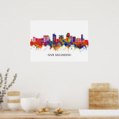 Poster San Salvador El Salvador Skyline (Cuisine)