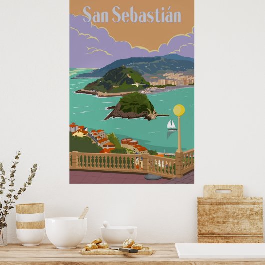 Poster San Sebastian, Spain (Cuisine)