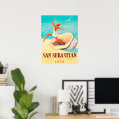 Poster San Sebastian, une femme vient d'une coquille (Bureau à domicile)