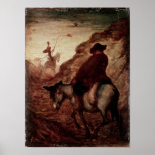 Poster Sancho et Don don Quichotte, 19ème siècle