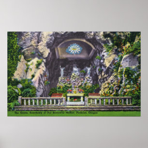Poster Sanctuaire de notre triste Grotto mère vue