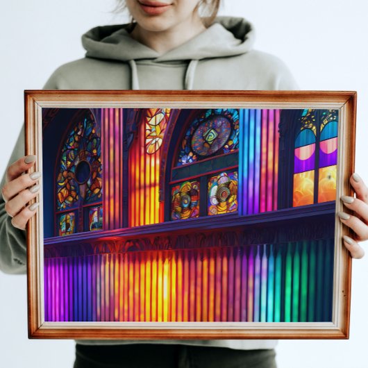 Poster Sanctuaire | Rainbow Church intérieur