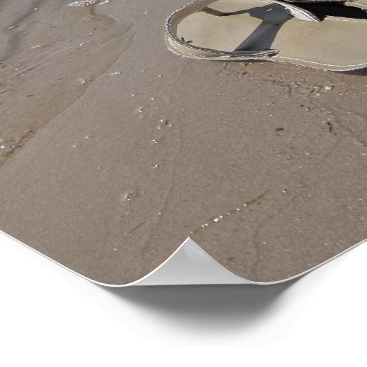 Poster Sandales sur la plage (Coin)