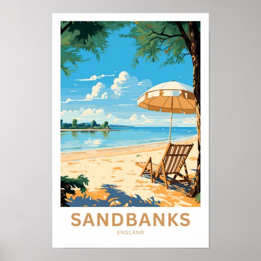Poster Sandbanks Angleterre - Imprimer (Devant)