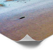 Poster Sanders Longeant La Plage (Coin)