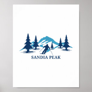 Poster Sandia Peak Nouveau-Mexique Station de ski Ski _1