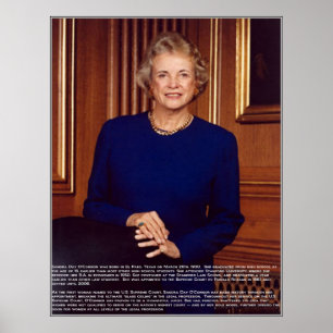 Poster Sandra Day O'Connor w/Bio