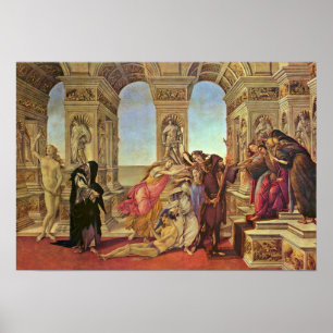 Poster Sandro Botticelli - calomnie d'Apelles