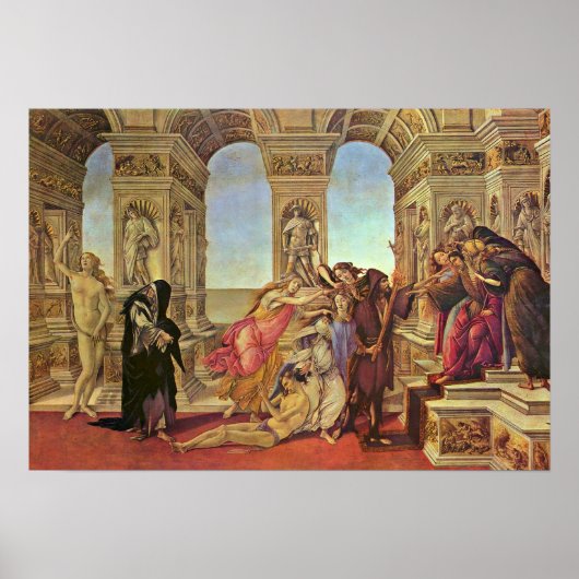 Poster Sandro Botticelli - Calumny d'Apelles (Devant)