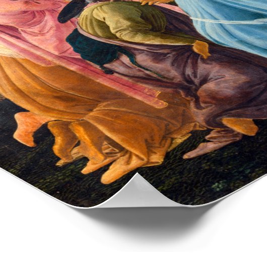 Poster Sandro Botticelli L'Adoration des Mages (Coin)