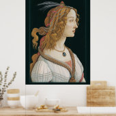 Poster Sandro Botticelli Lady CC0281 (44en 112 cm) (Cuisine)