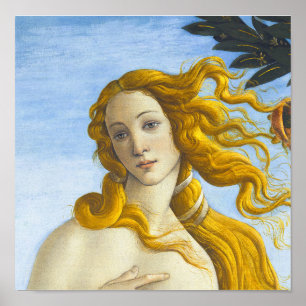Poster Sandro Botticelli - Naissance de Vénus Gros plan